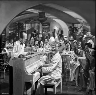 "Tribute to 'Casablanca' (Hommage to 'Casablanca')" "Ilustra para la gente de Grupokane con motivo del 70 aniversario del estreno de la película." © Alejandro Burdisio