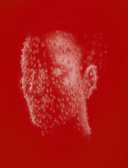 Crayon on red paper 2005 Private collection The Netherlands