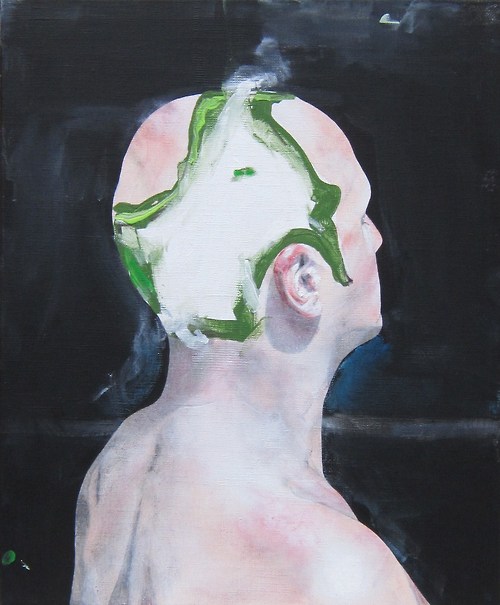 BACK; acrylic on canvas; 18x15 in