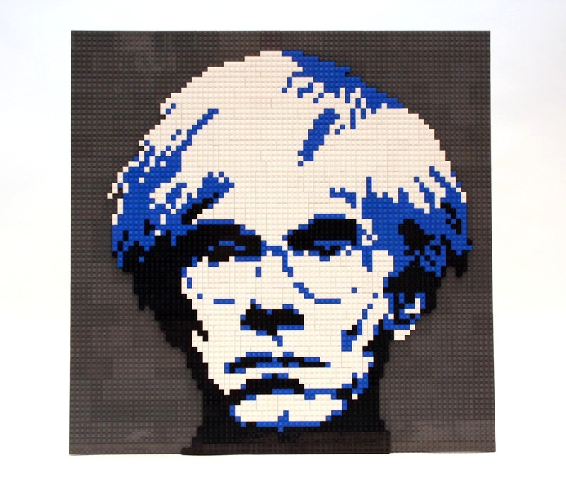 I'M IN PIECES - The World's Best Lego Artist Unveils His Latest Work Depicting Human Relationships - Pictured here, his Andy Warhol piece